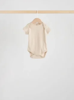 Neutraal - Essential set van 5 babyrompertjes met korte mouwen