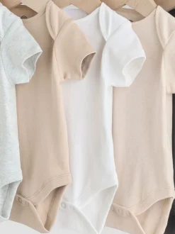 Neutraal - Essential set van 5 babyrompertjes met korte mouwen