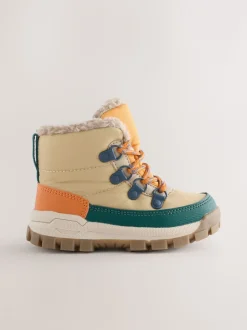 Neutraal - Gewatteerde hoge wandelschoenen met veters