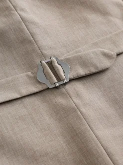Neutraal - Gilet van linnenmix met textuur