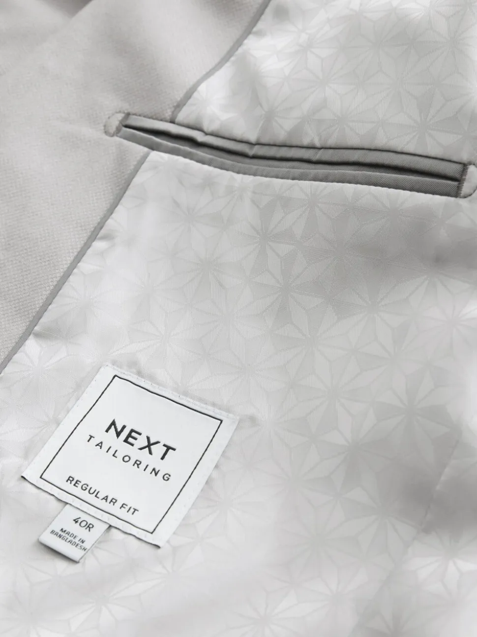 Neutraal - Normale Pasvorm - Kostuum met textuur: colbert