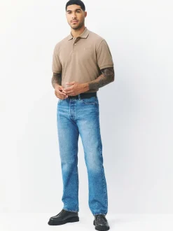 Neutraal - Normale Pasvorm - Piqué poloshirt met korte mouwen