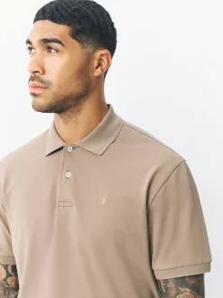 Neutraal - Normale Pasvorm - Piqué poloshirt met korte mouwen