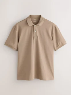 Neutraal - Normale Pasvorm - Piqué poloshirt met korte mouwen