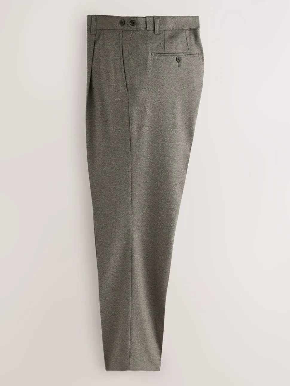 Neutraal - Regular Tapered Fit Smart Textured Soft Touch Trousers