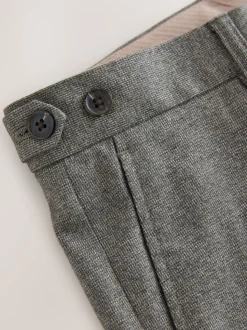 Neutraal - Regular Tapered Fit Smart Textured Soft Touch Trousers