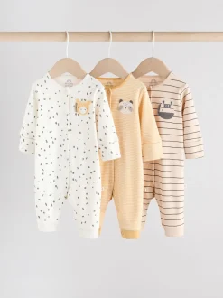 Neutraal - Set van 3 baby pyjama's zonder voetjes met figuurtjes (0mnd-3jr)