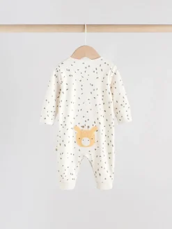 Neutraal - Set van 3 baby pyjama's zonder voetjes met figuurtjes (0mnd-3jr)