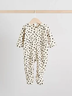 Neutraal - Set van 2 baby-onesies van microfleece met tweewegrits