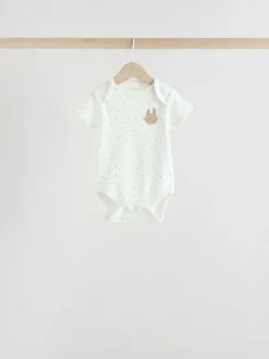 Neutraal - Set van 5 babyrompertjes met korte mouwen