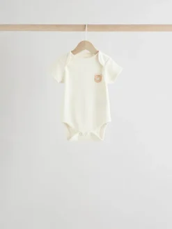 Neutraal - Set van 5 babyrompertjes met korte mouwen