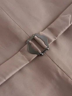 Neutraal - Signature Marzotto 100% Italiaans wollen Pak met ruitpatroon: gilet