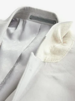 Neutraal - Slim Fit - Kostuum met textuur: colbert