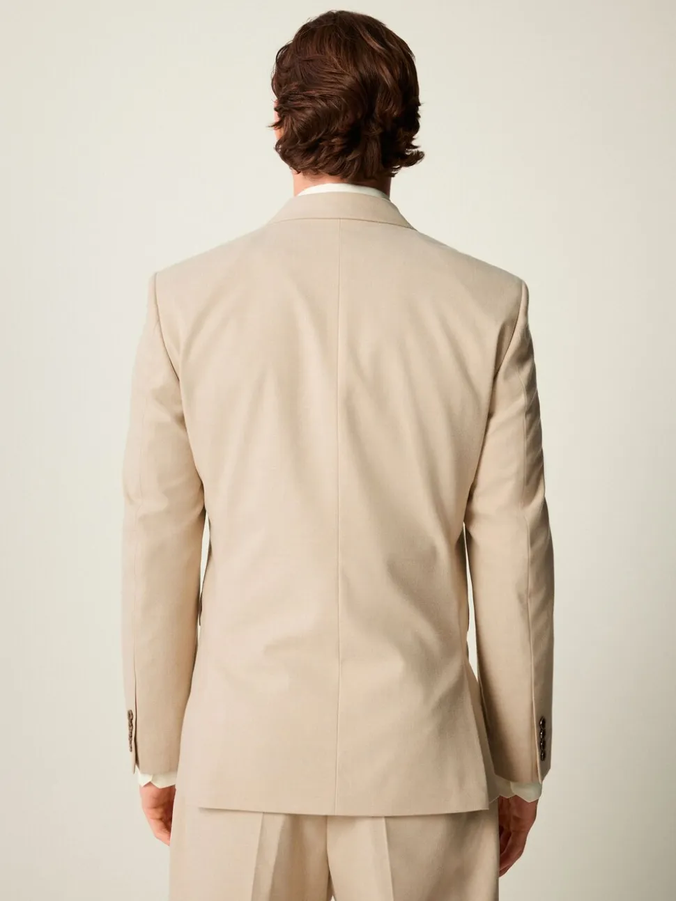 Neutraal - Slim-fit flanellen colbert
