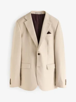 Neutraal - Slim-fit flanellen colbert