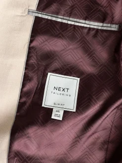 Neutraal - Slim-fit flanellen colbert