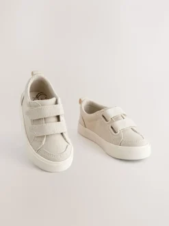 Neutraal - Sneakers met twee klittenbandjes