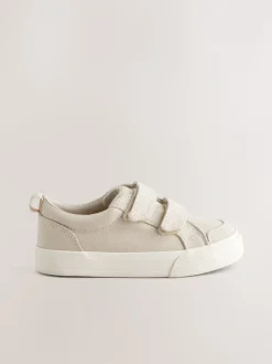 Neutraal - Sneakers met twee klittenbandjes