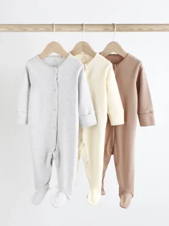 Neutraal - Verpakking van 3 babypyjama's van 100% katoen (0 - 2 jr)