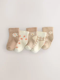 Neutraal - Verpakking van 5 paar babysokken (0 mnd-2 jr)