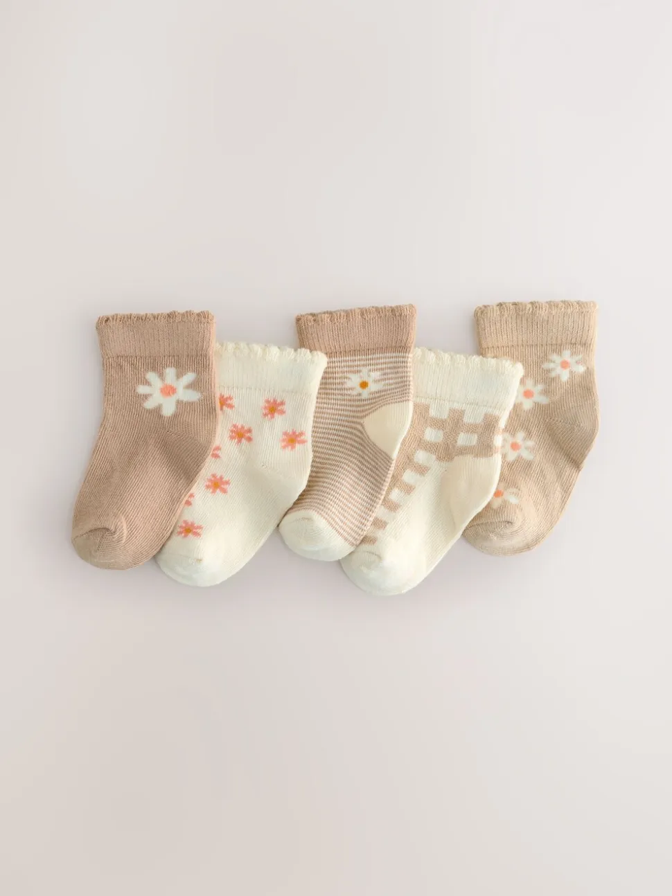 Neutraal - Verpakking van 5 paar babysokken (0 mnd-2 jr)