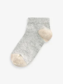 Neutraal - Verpakking van 7 paar sneakersokken met hoog aandeel katoen