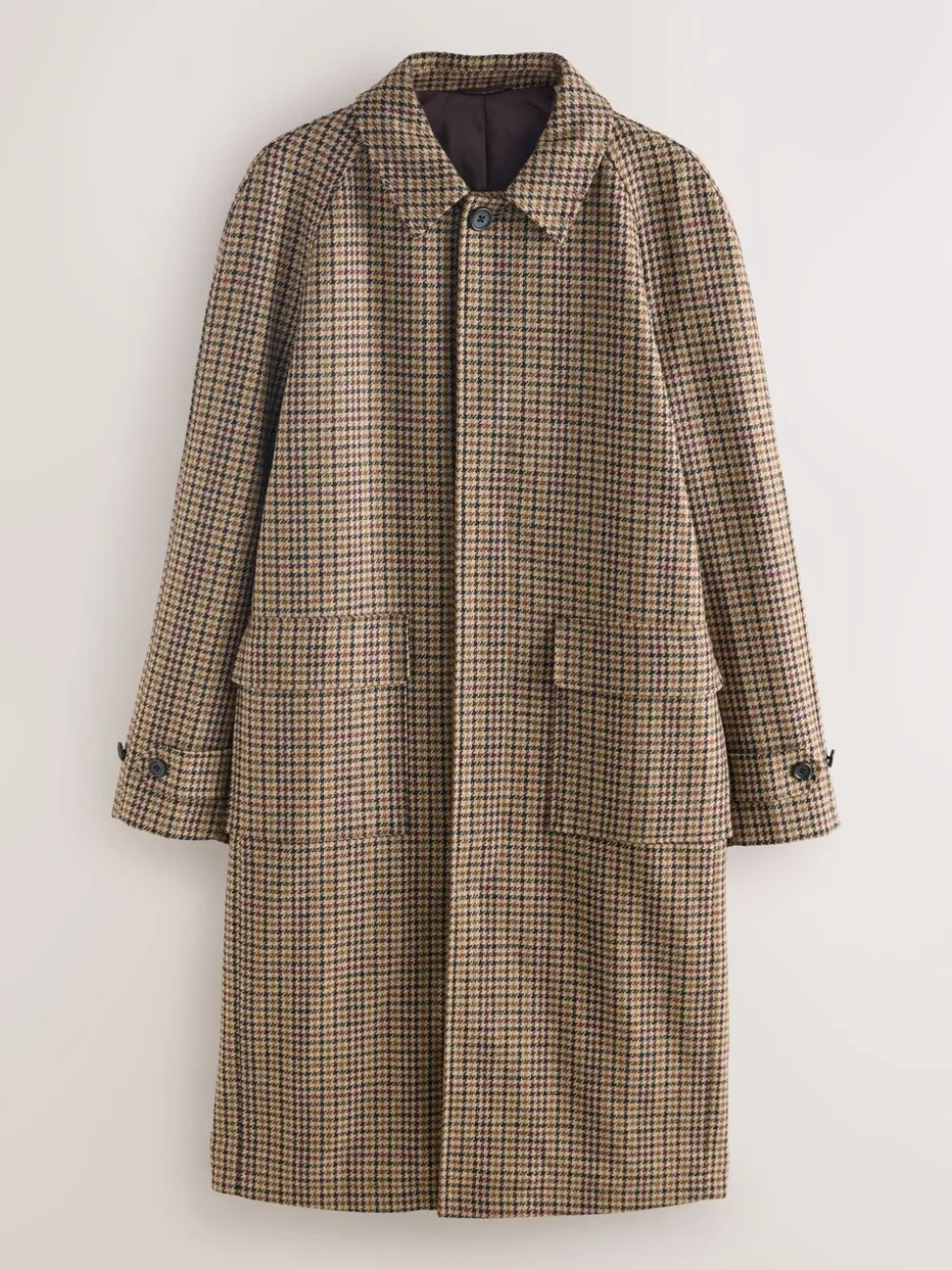 Neutraal - Wool Rich Italian Fabric Dogtooth Check Coat