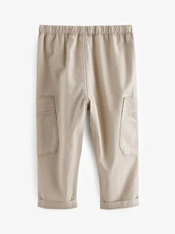Neutraal crème - Broek met elastische taille en zijzakken (3mnd -7jr)