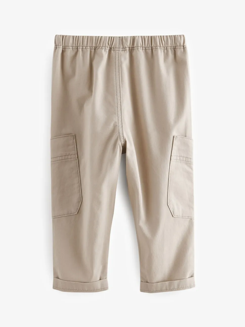 Neutraal crème - Broek met elastische taille en zijzakken (3mnd -7jr)