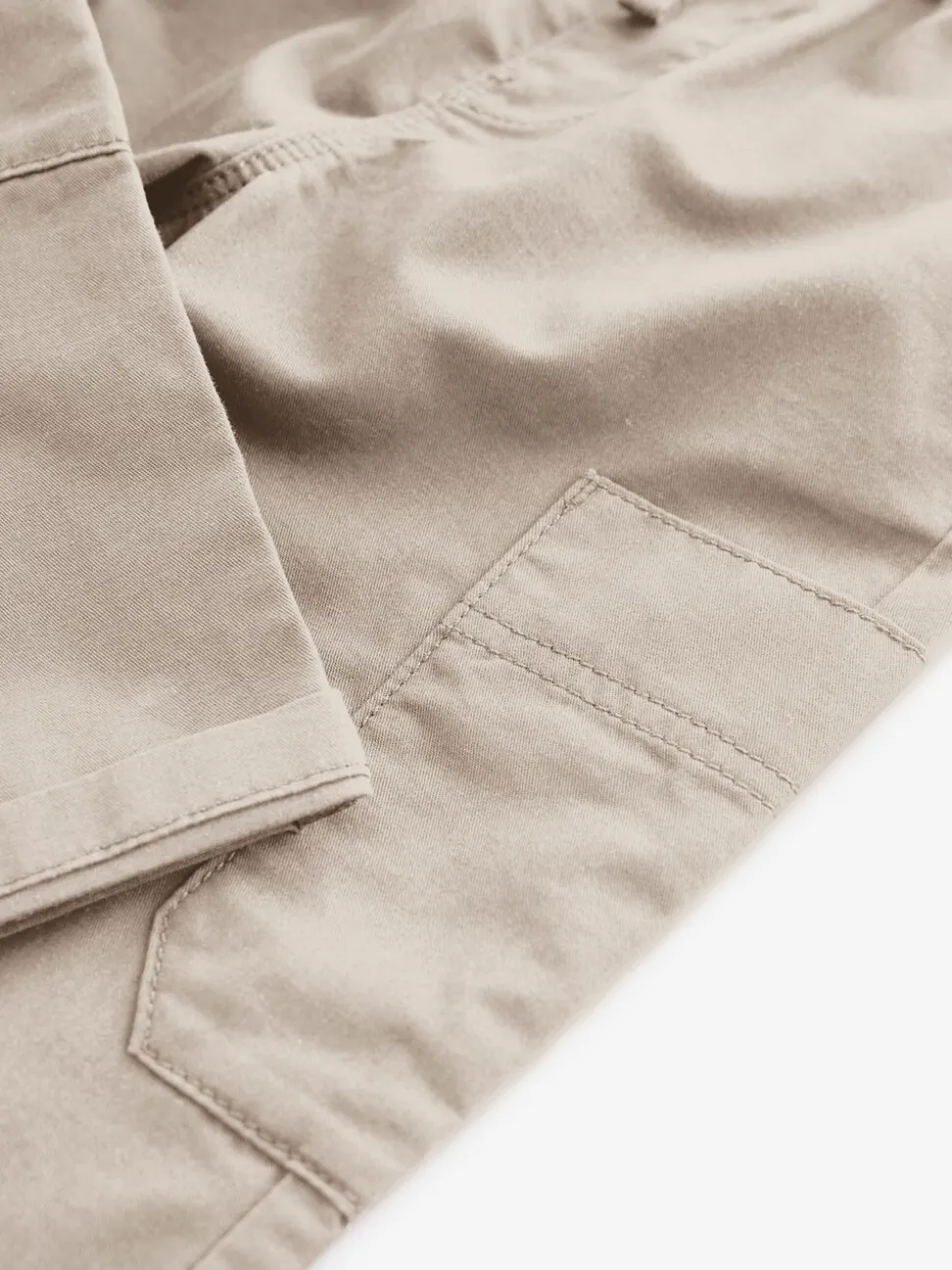 Neutraal crème - Broek met elastische taille en zijzakken (3mnd -7jr)