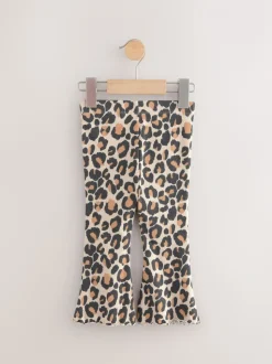 Neutraal dierenprint - Flare leggings 3 stuks (3mnd-7jr)