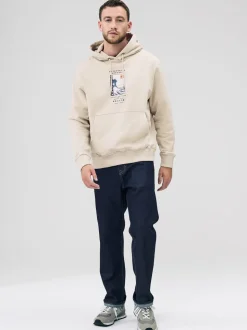 Neutraal ecru - Pullover-hoody - Hokusai Graphic License