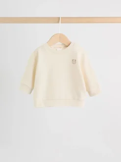 Neutraal geruit - Set van babysweatshirt en broek (0mnd -2jr)