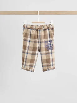 Neutraal geruit - Set van babysweatshirt en broek (0mnd -2jr)