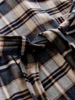 Neutraal geruit - Woven Dressing Gown