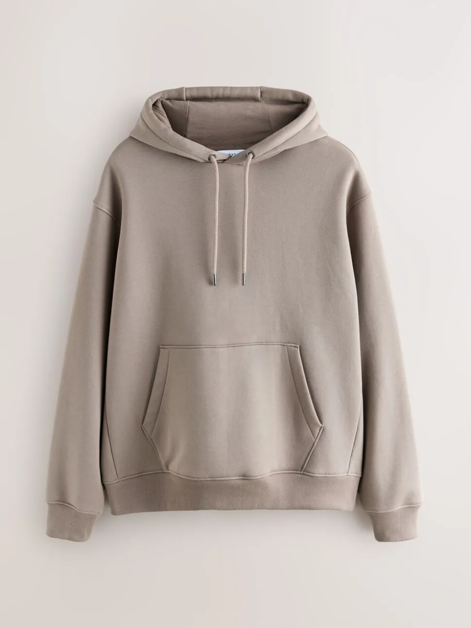 Neutraal kiezelkleurig - Normale Pasvorm - Zwaargewicht Cotton Rich Jersey Hoodie