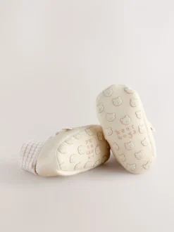 Neutraal met beren - Baby Sokken Top Boots (0-18mnd)