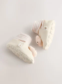 Neutraal met beren - Baby Sokken Top Boots (0-18mnd)