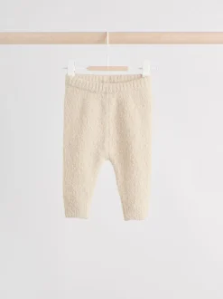 Neutraal met beren - Set van gebreide top en legging (0mnd -2jr)