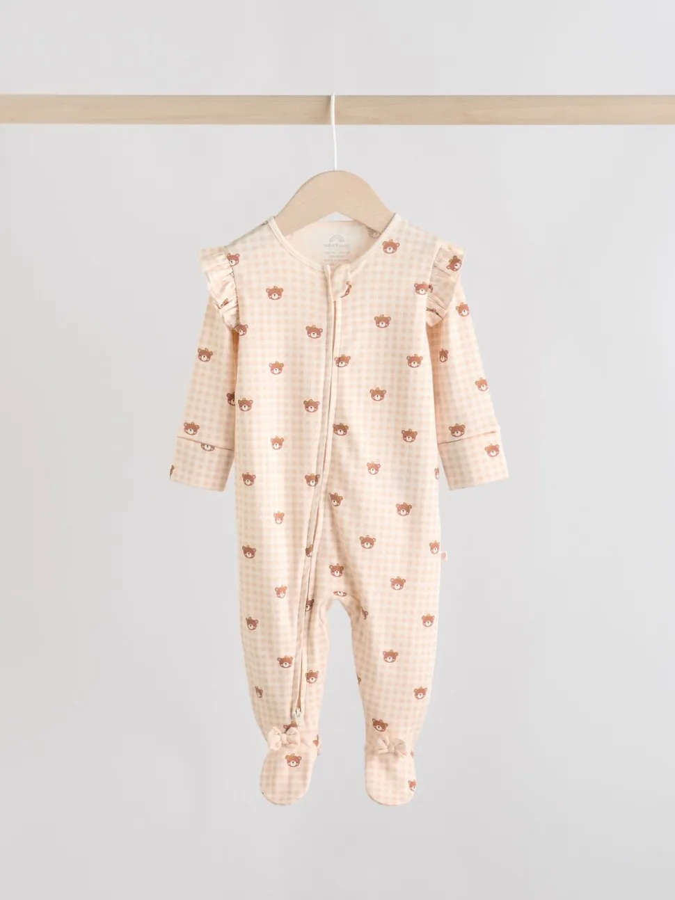 Neutraal met beren - Verpakking van 3 babypyjama's met tweewegrits (0-2jr)