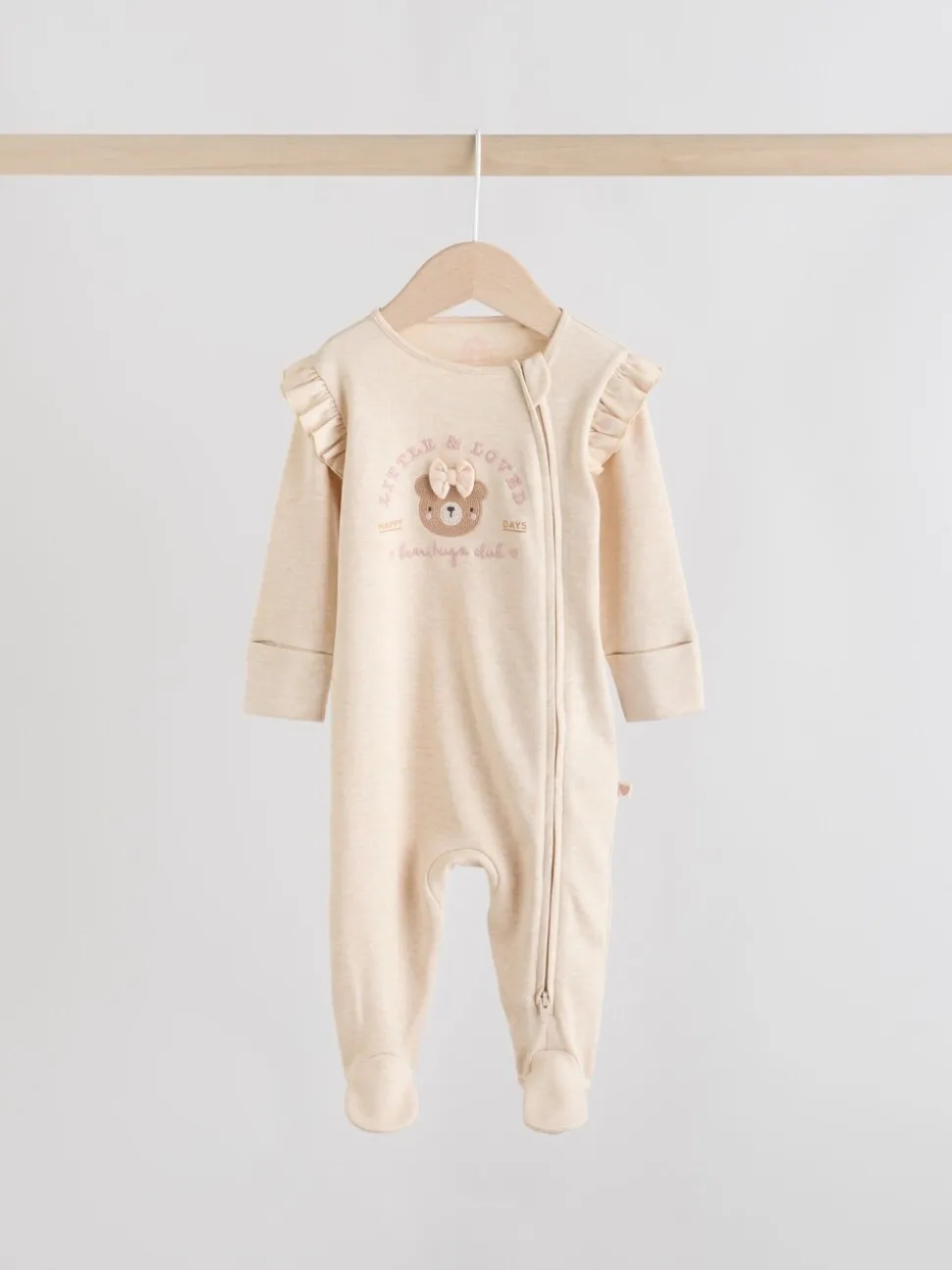 Neutraal met beren - Verpakking van 3 babypyjama's met tweewegrits (0-2jr)