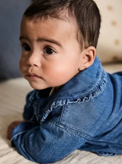 Neutraal met dieren - Baby Spijkerjack, Top en Leggings Set 3 Pieces (0mnd-2jr)