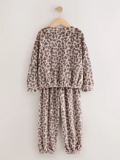 Neutraal met dieren - Behaaglijke fleece pyjama (3-16 jr)