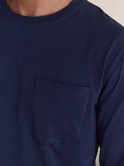 Neutraal/marineblauw - Geruite pyjamaset met korte jersey mouwen 2 stuks