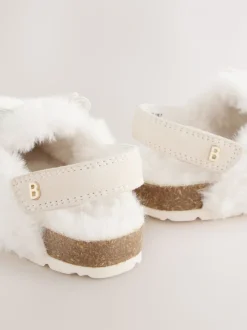 Neutral Faux Fur - Baker by Ted Baker Meisjes Slingback Muiltjes Klomp Pantoffels