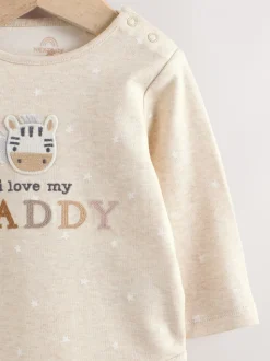 Neutral Zebra I Love My Daddy - Set van 1 babyrompertjes