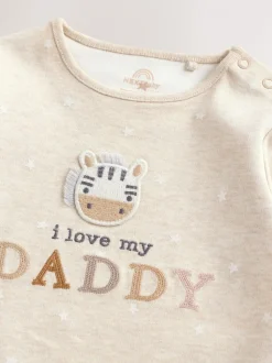 Neutral Zebra I Love My Daddy - Set van 1 babyrompertjes