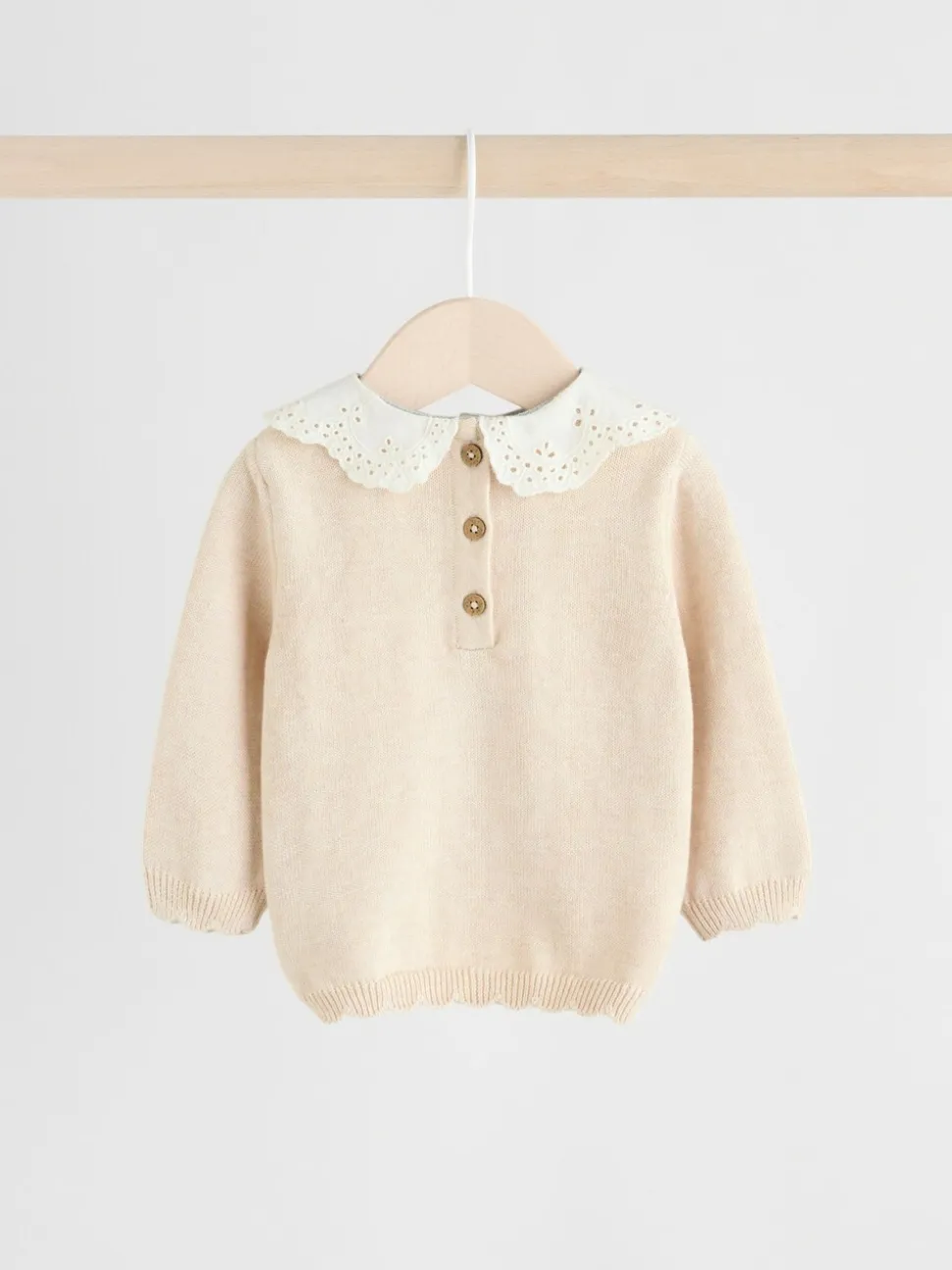 Neutrale Eend/Saliegroen met fijne print - 2 -delige babyset met gebreide trui en legging (0mnd-3jr)