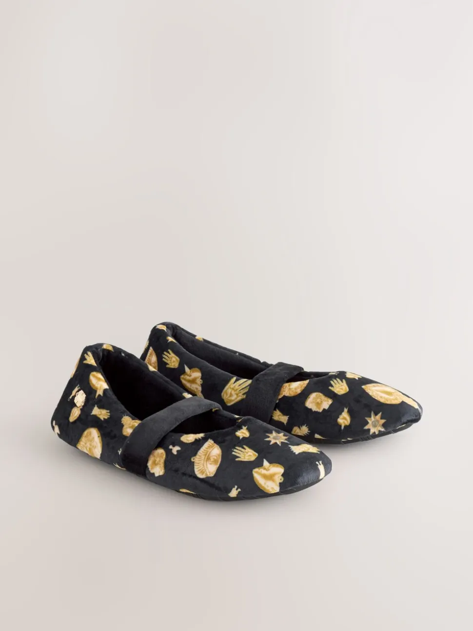 Never Fully Dressed Charm Velour Mary Jane Slippers
