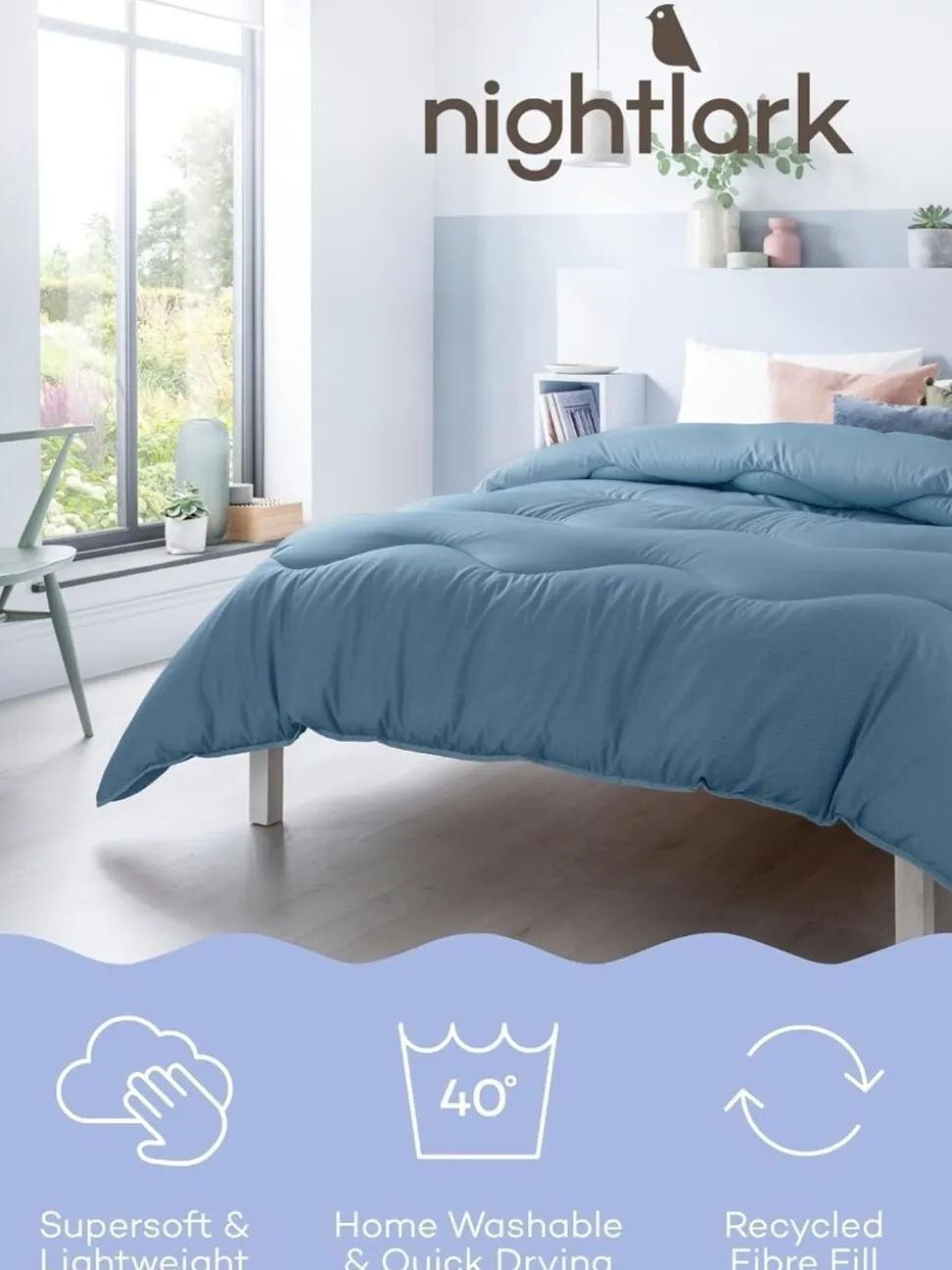 Night Lark Linen 10.5 Tog Coverless Duvet